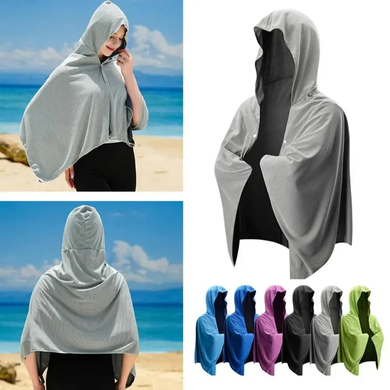 60 Ice Cool Towel Beach Poncho Cover Up Quick Dry Absorbent Oversized Zpaxo