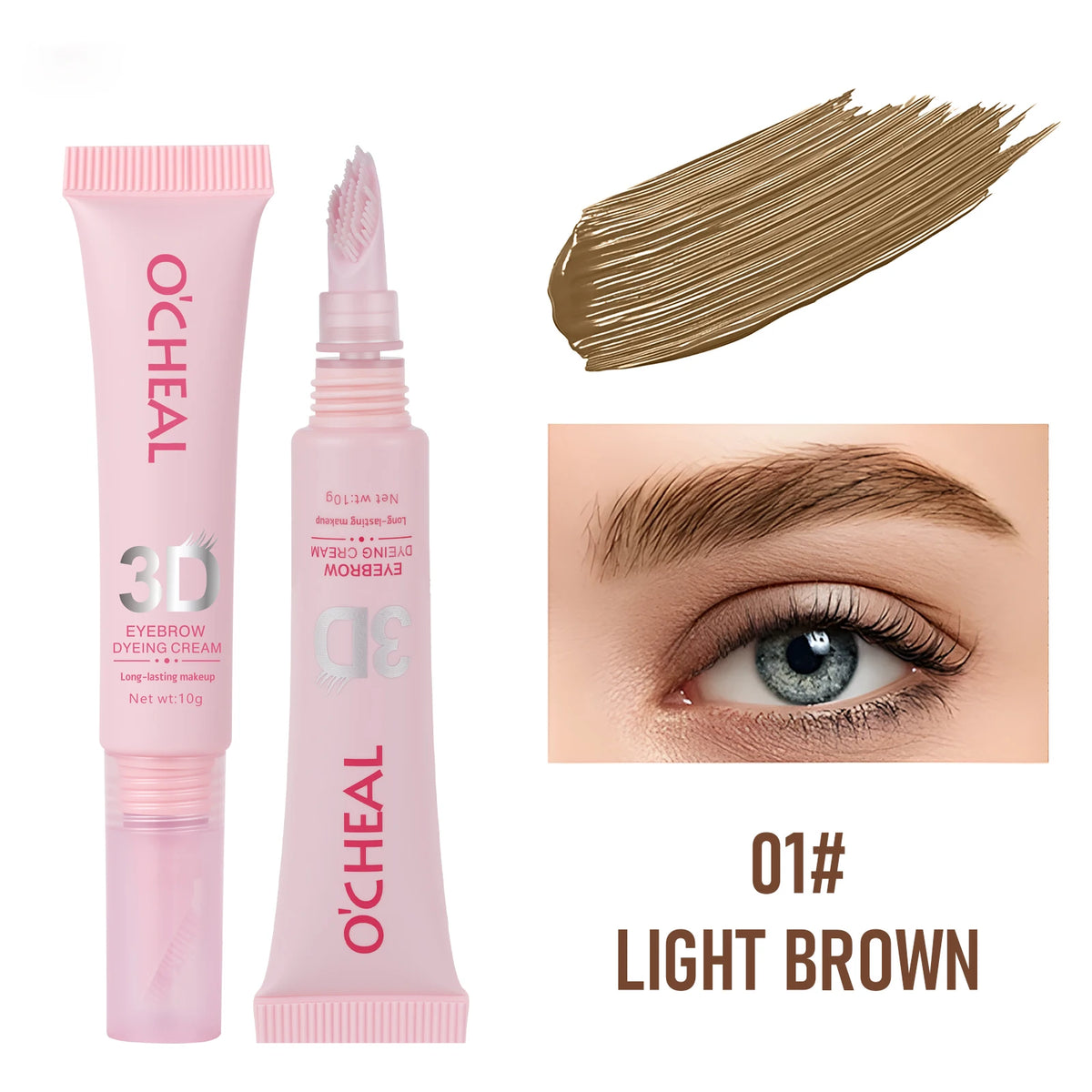 Durable Anti-smudging Eyebrow Dye Lightweight Long-lasting Shaping Zpaxo 7090-01