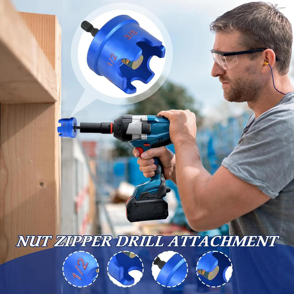 All Thread Nut Driver Fast Extractor Tool Aluminum Alloy Quick Nut Bolt Removal Attachment for Construction Home Furniture Zpaxo