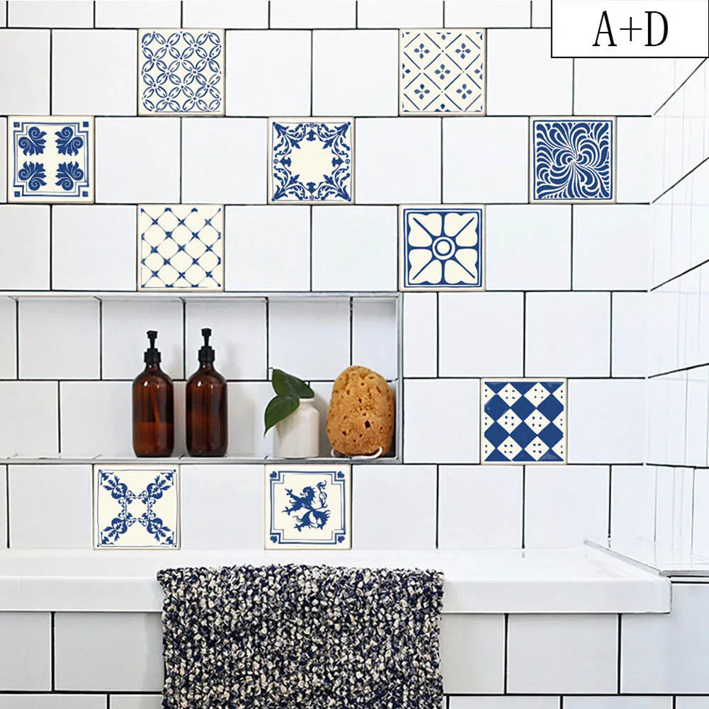 Wall Tiles Waterproof Stickers Bathroom Kitchen Self Adhesive Toilet