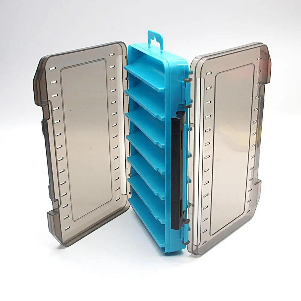 Double-Sided Fishing Tackle Box – 14 Compartments, 5 Colors Fishing Tackle Box Zpaxo