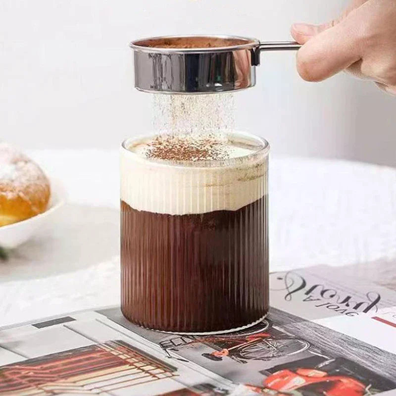 Handheld Coffee Powder Mesh Sieve Baking Tools Stainless Steel Flour Zpaxo