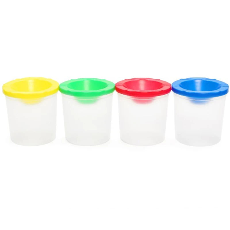 Painted Art Pen Washing Cup Plastic Transparent Multifunctional Pen Washing Bucket Watercolor Paint Painting Pen Washing Cup Zpaxo