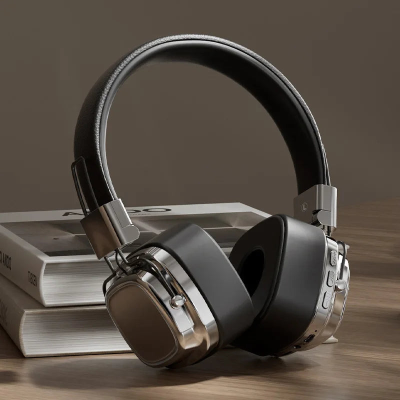 2025 New 5.3 Foldable Wireless Bluetooth Headsets Headset Gamer Choice Retro Over Ear Headphones DJ Stereo Sounds Bluetooth Zpaxo Black
