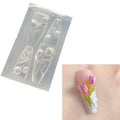 Lace Silicone Mold Nail Art Ultra-thin 3D French Rose Lattice Pattern Zpaxo E