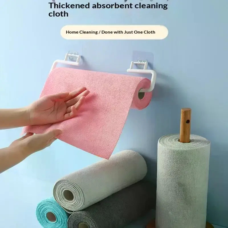 1 Roll Microfiber Cleaning Cloths Reusable Lint-free Towels Kitchen Zpaxo