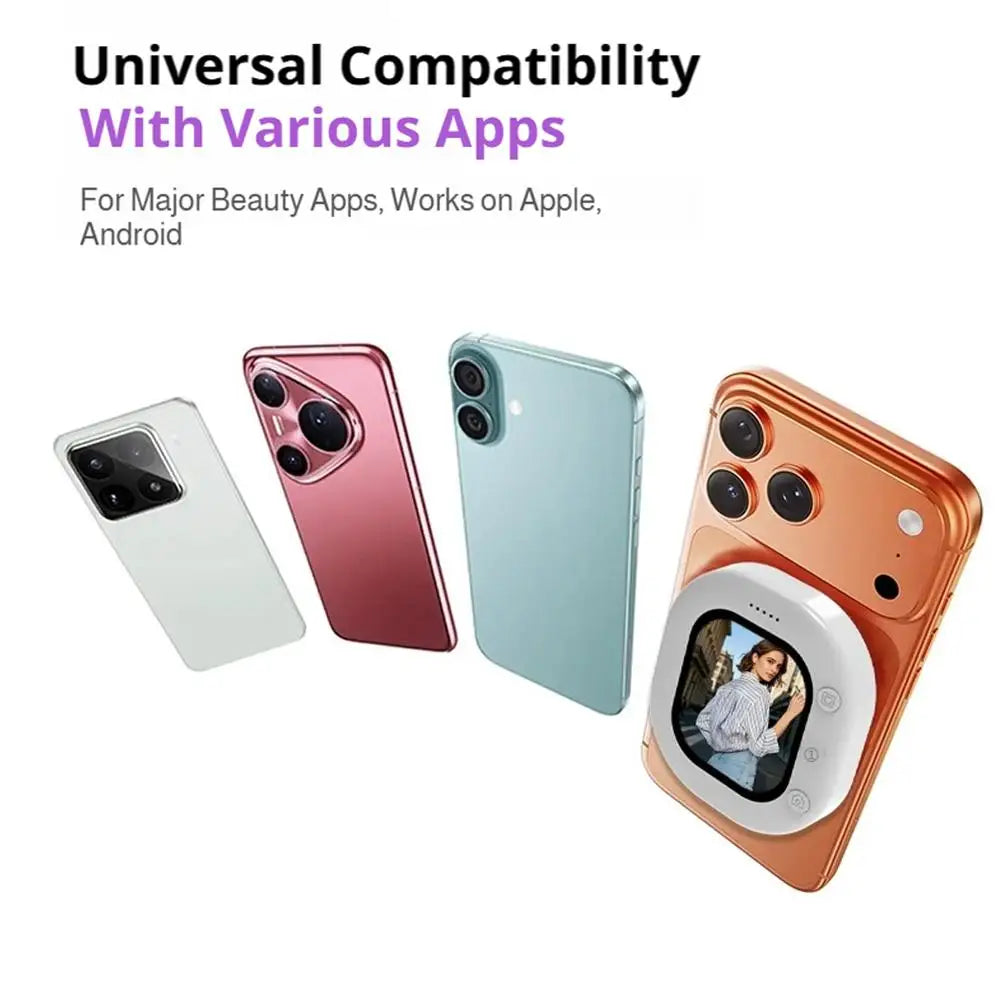 Mini Magnetic Phone Screen Monitor for Rear Camera Selfies & Vlogs Selfie Screen Monitor Zpaxo