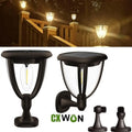 Solar Outdoor Garden Lamp 2 Modes Lights Waterproof Suitable 360 RCON Zpaxo Black-2PCS China Mainland Warm White 4000K