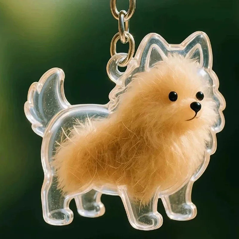 Transparent Cat Dog Hair Storage Box Pendant Keychain Collect Pets Hair Commemorate Bag Pendant Save Cat Hair Storage Capsule Zpaxo