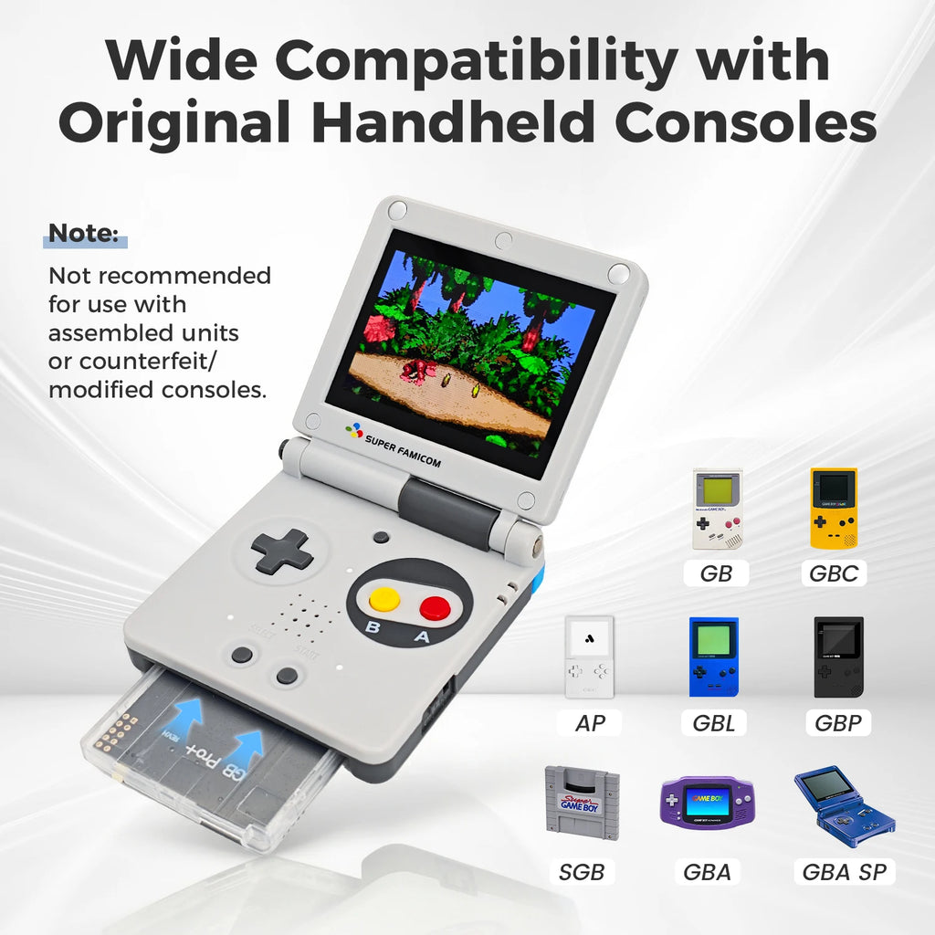 New OS V4 Gameboy Multi-cartridge 2000 Games Built-in with 4GB TF Card Support Fast Loading & One-Key Reset for GB GBC GBA SP Zpaxo