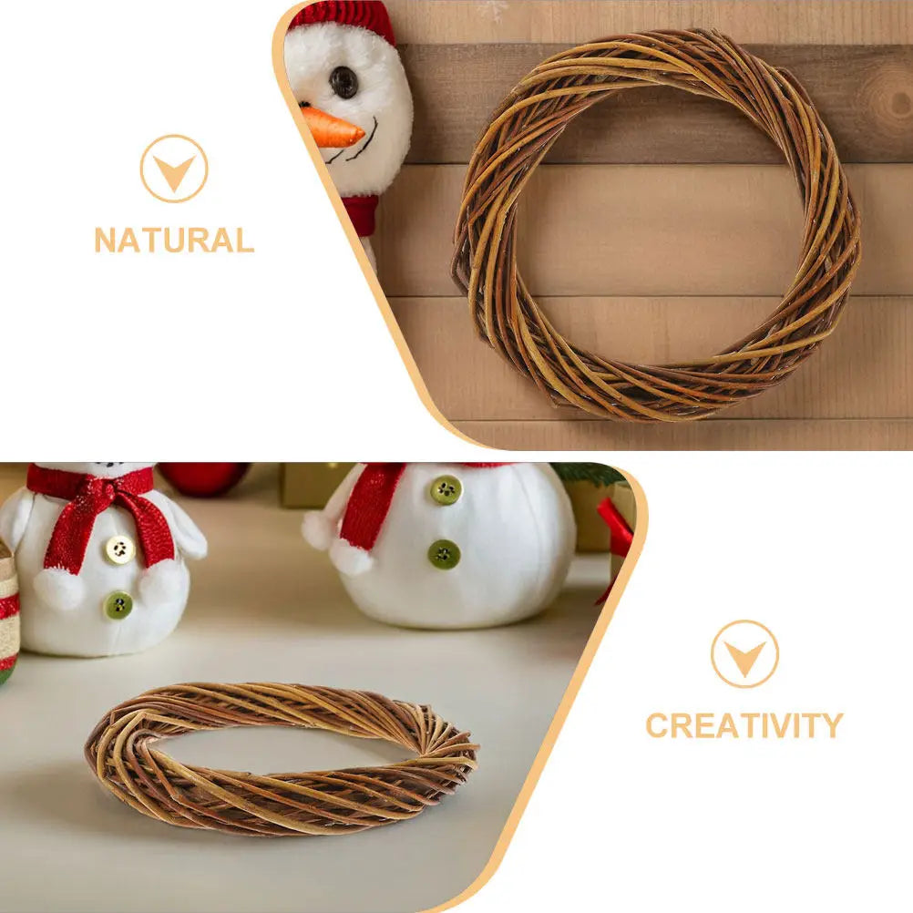 Natural Wicker Wreath Frames Round DIY Craft Base Christmas Wedding