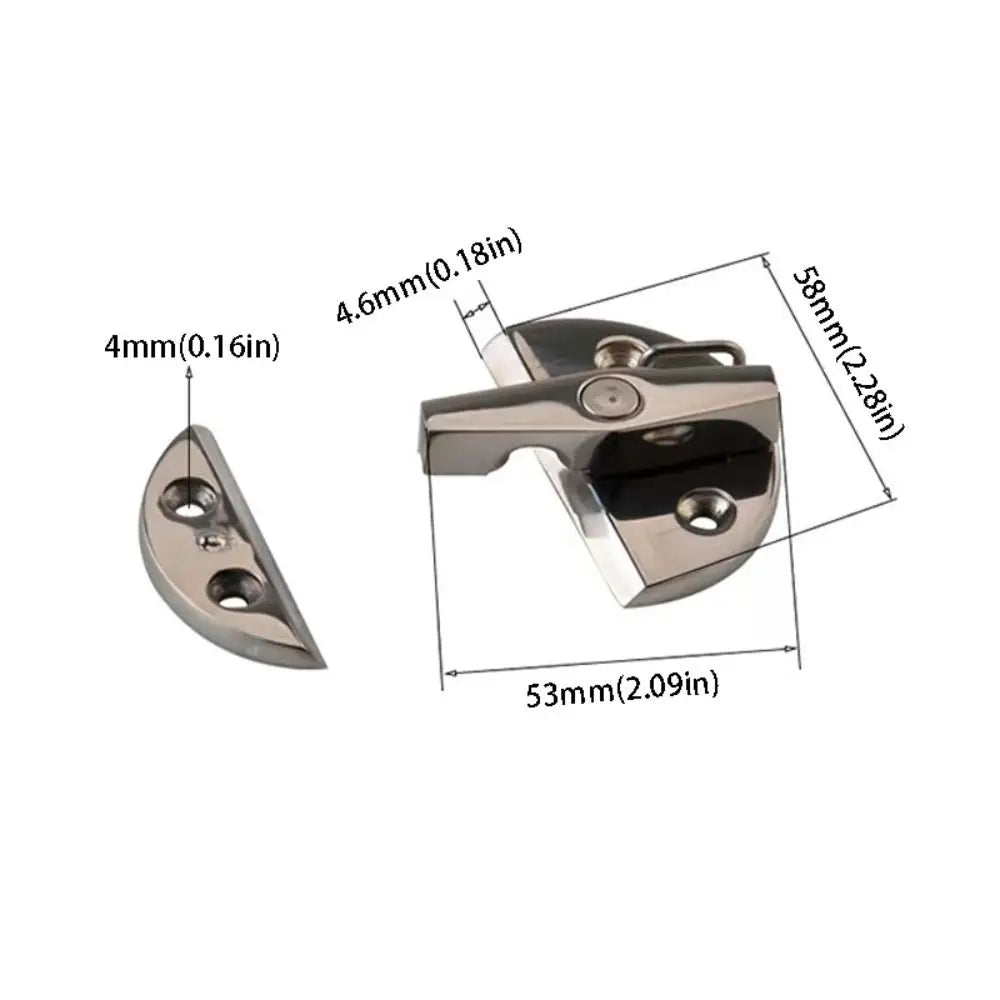 316 Stainless Steel Marine Cabinet Lock 180 Degree Rotation Round Shape Boat Hardware Accessories Durable Hardware Zpaxo