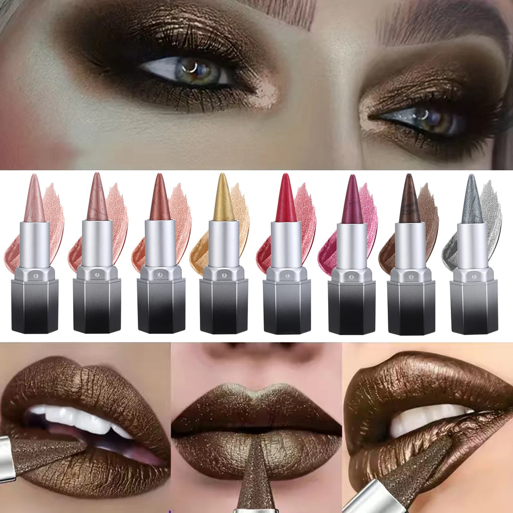 2-in-1 Pearl Lip Gloss Waterproof Rendering Long-lasting Luster Daily Zpaxo