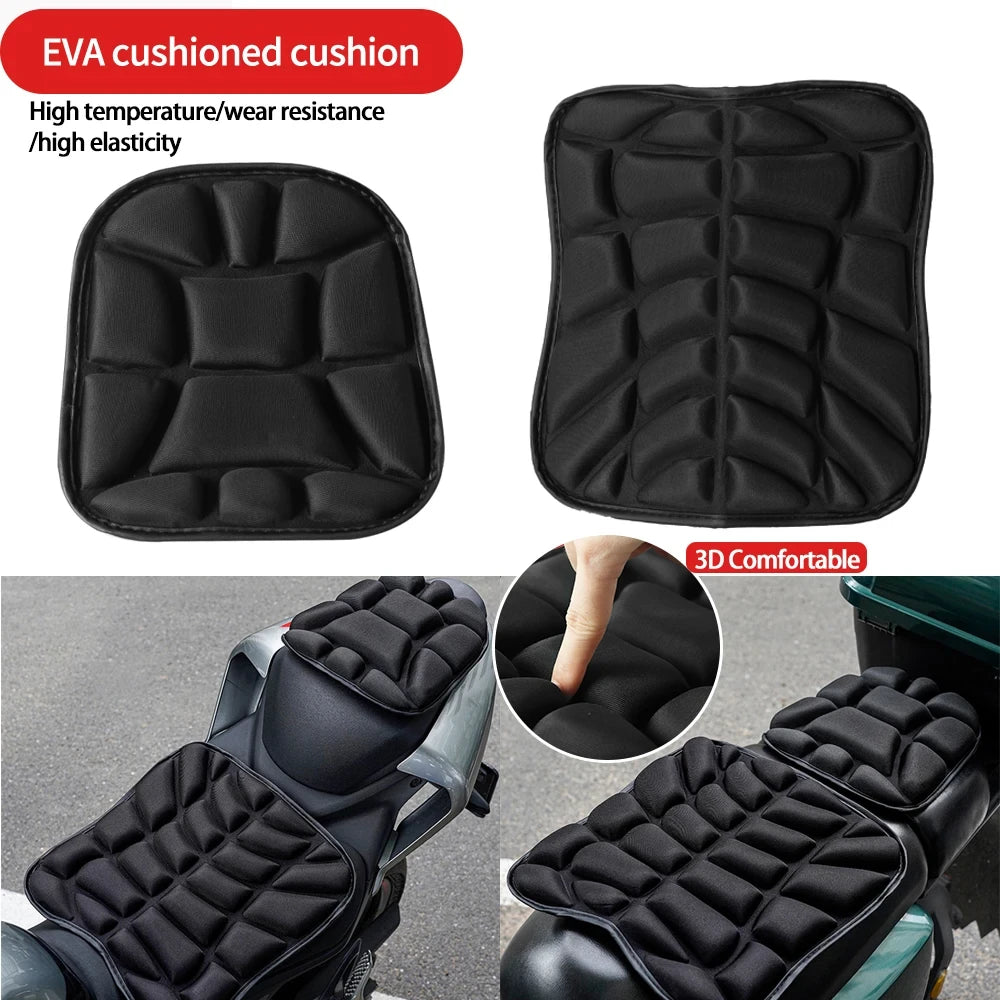 Motorcycle Seat Pad 3D Comfort Gel Cushion Breathable Universal Shock