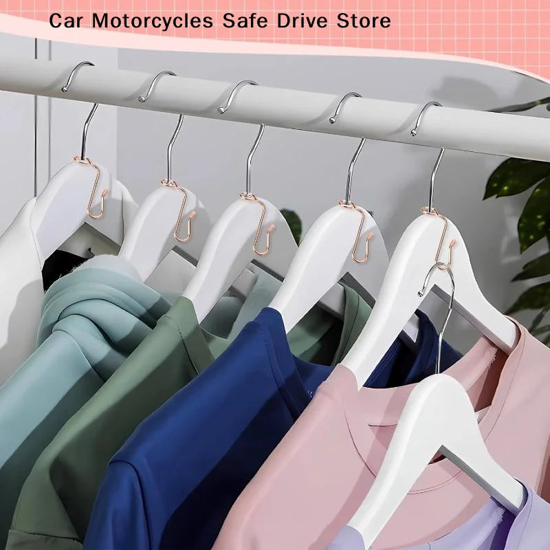 M10Pcs Hanger Connector Hooks Extender Stable Clothes Closet