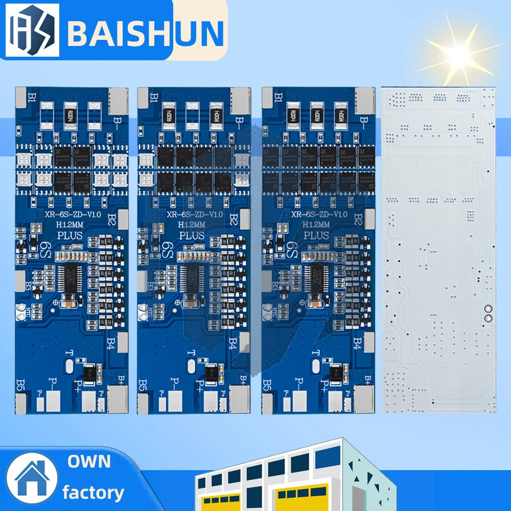 6S 10A 20A 30A 22 2V Li-ion Lithium 18650 Charge Protection Board Zpaxo