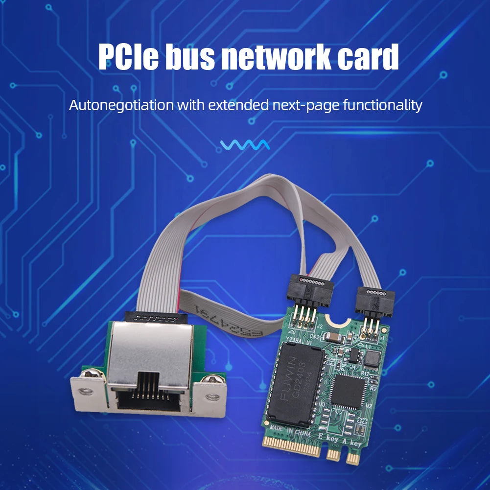 M 2 Gigabit Network Adapter 1000 100Mbps M2 RJ45 PCIE Bus Card