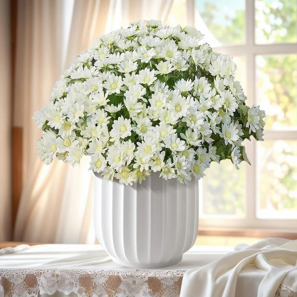 Artificial Mums Outdoors 10-Bundle Outdoor Sunset Fall Flowers