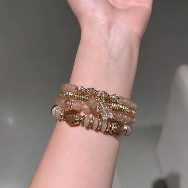 Vintage Bracelets Four-piece Exquisite Fashion Natural Stone Bracelet Zpaxo