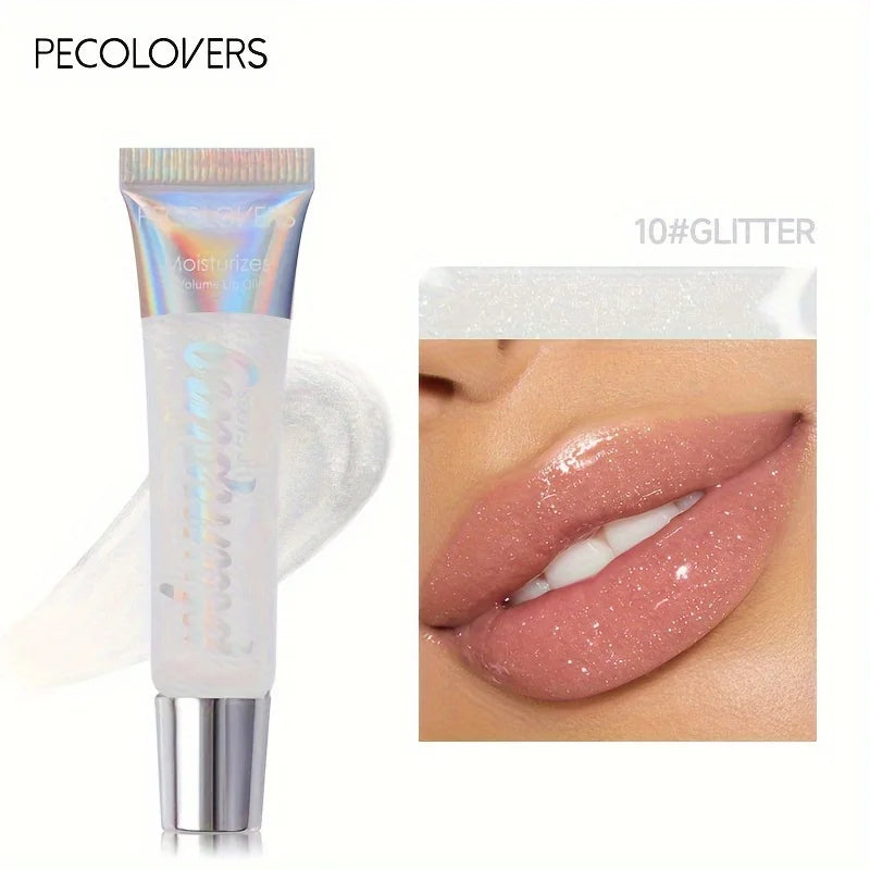 1PC Glitter Lip Gloss Moisturizing Fruit Lip Oil Transparent Fullness Lips Tint Soft Tube Makeup Lip Beauty Care Zpaxo 10