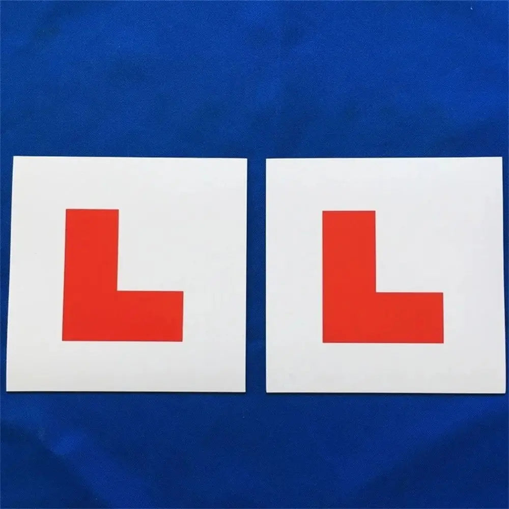 Red Waterproof Magnetic L Plates Striking Drivers Stickers Plate Car Zpaxo