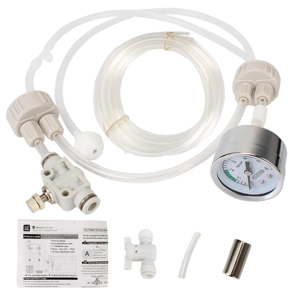 Aquarium Supplies Pressure Air Flow Device DIY CO2 Valve Diffuser