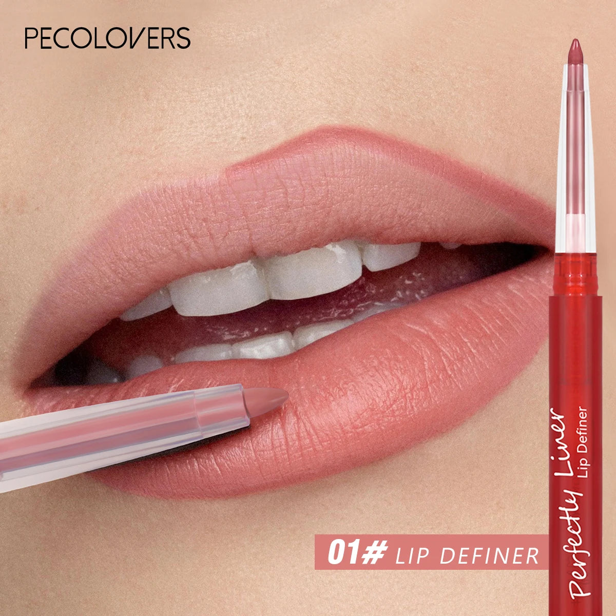 1PC Rich Pigmented, Waterproof, Silky, Durable, Non-stick Cup, Creamy Matte Lip Liner, Perfect for Date and Daily Use Zpaxo 01r