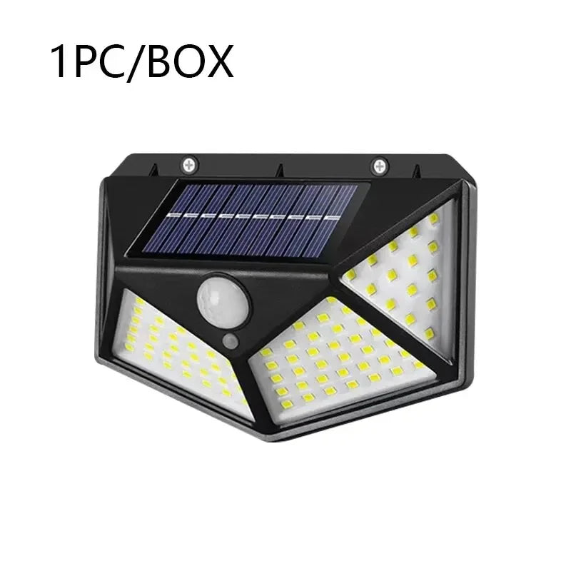 100 LED Solar Wall Light – Outdoor Motion Sensor Garden Lamp Solar Wall Light Zpaxo Solar 100LED light