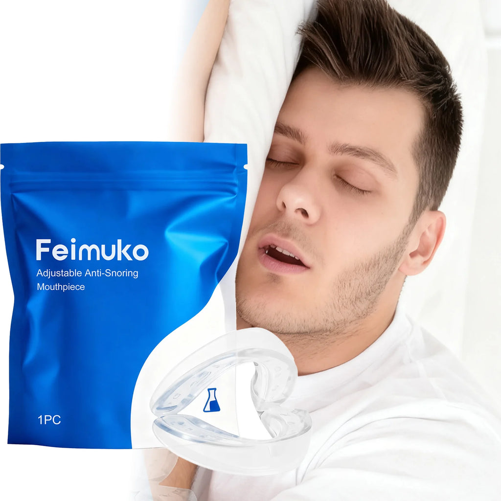 Stop Snoring Mouthpiece Anti Snoring Device Sleep Aid Mouth Guard with Soft Medical Silicone Night Sleep Snore Relief Travel Zpaxo
