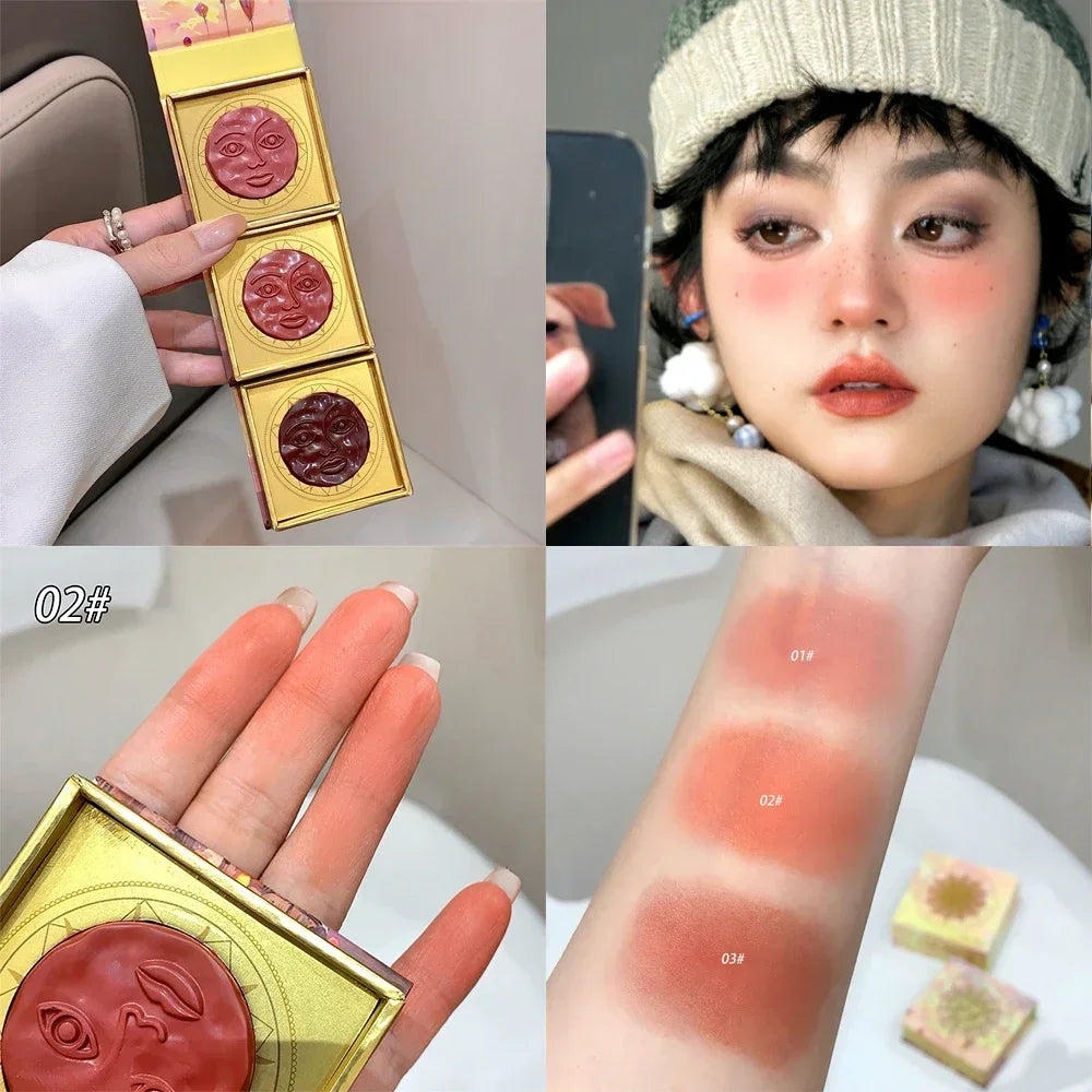 Expression Blush Cream Brown Cheek Face Rouge Relief Sunshine Blusher Zpaxo