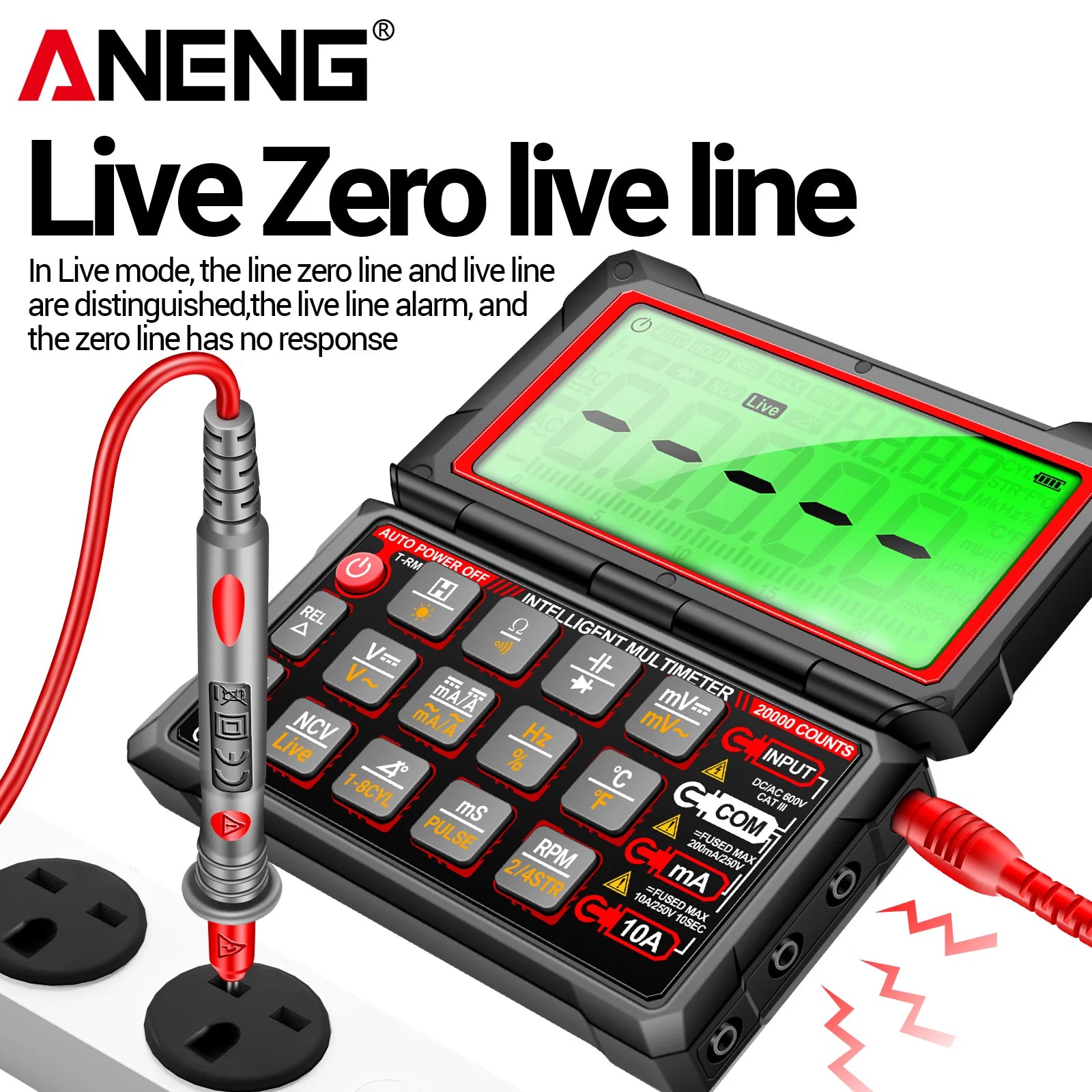 Automotive Maintenance Multimeter ANENG 623 20000 Count Speed Duty
