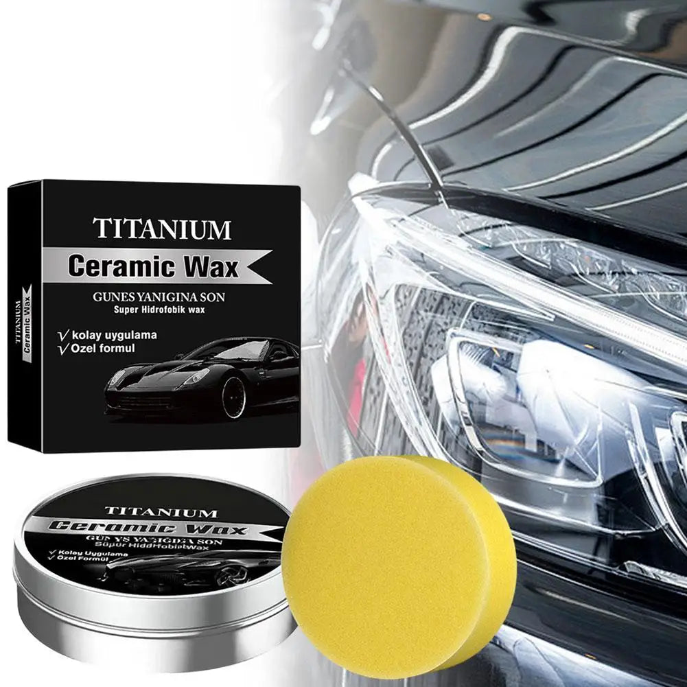 100g Titanium Ceramic Car Wax Cream Auto Scratch Repair Remover Polishing Wax Exterior Paint Protection Coating Zpaxo