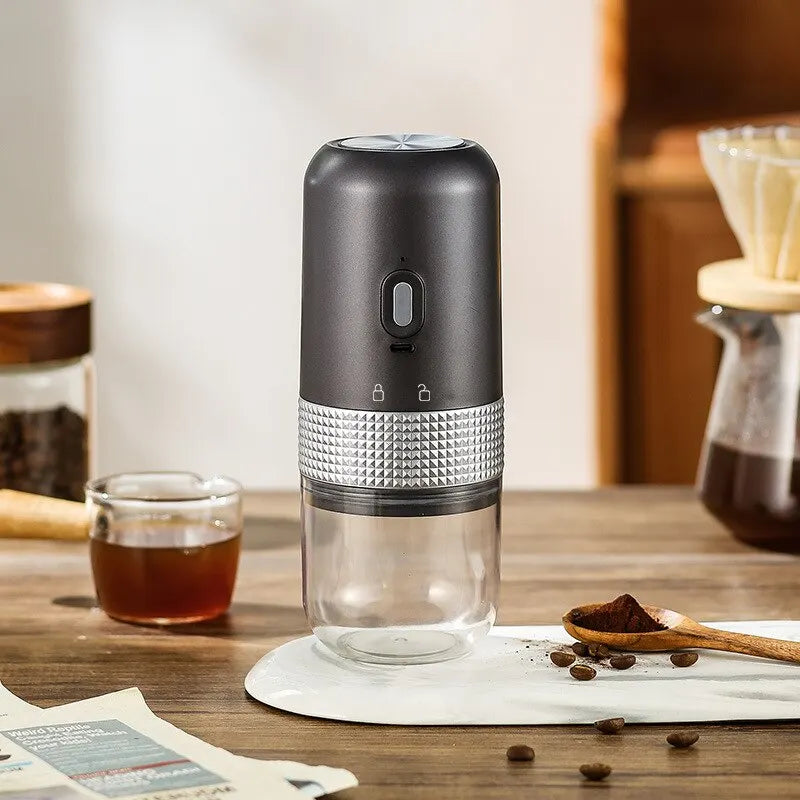 Electric Coffee Bean Grinder USB Charging Mini Coffee Bean Mill Grinder Espresso Spice Grinder for Kitchen Zpaxo