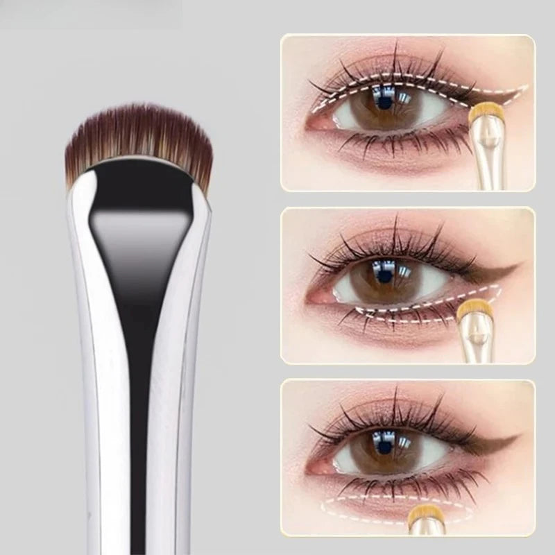 2-Pack Curved Eyeliner & Eyeshadow Smudge Brushes – Precision Eye Makeup Brush Zpaxo
