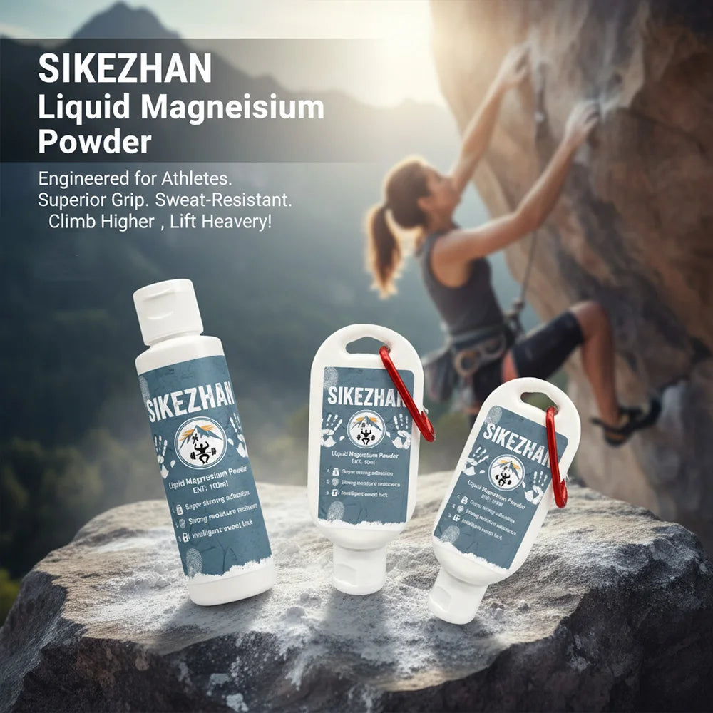 SIKEZHAN Liquid Chalk Non-Slip Magnesium Powder for Rock Climbing Powerlifting Bodybuilding Long Lasting Strong Grip Zpaxo