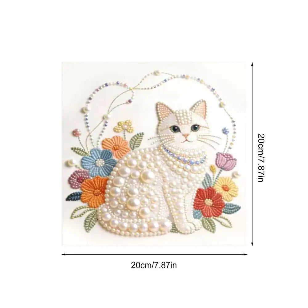 20X20 Cm Animal Theme Pearl Painting Rhinestones Crafting Toy DIY Zpaxo B