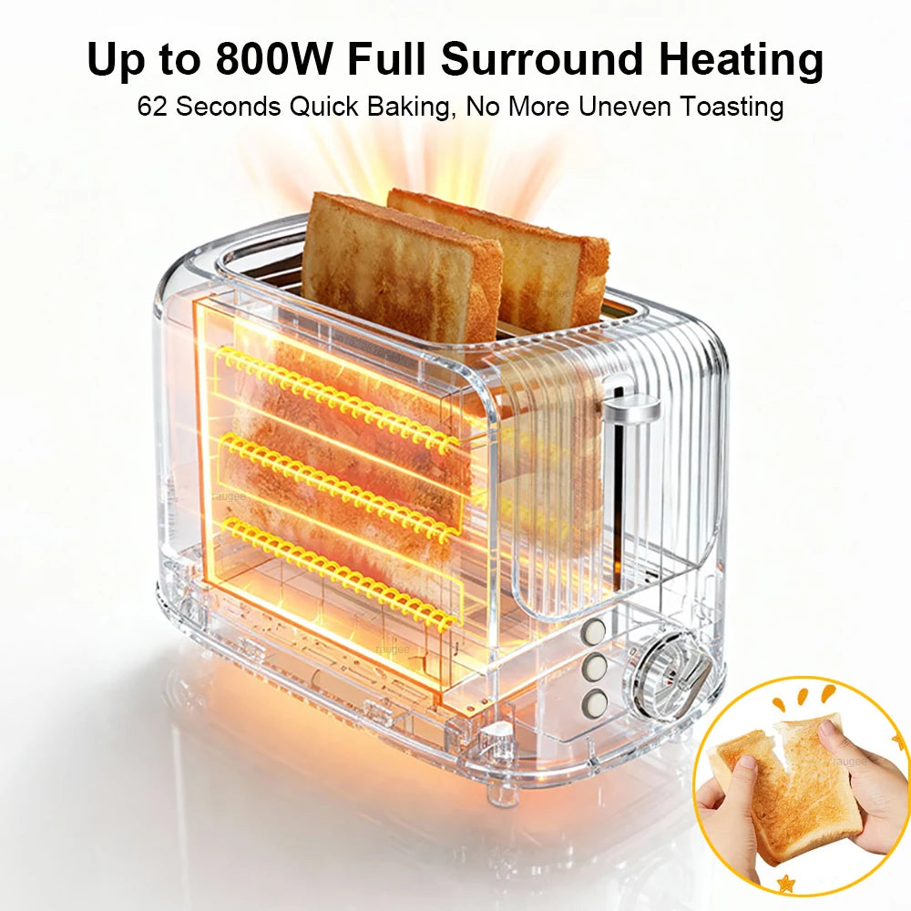 Toaster 2 Slice Extra Wide Slots Bagels Breads 7 Browning Settings