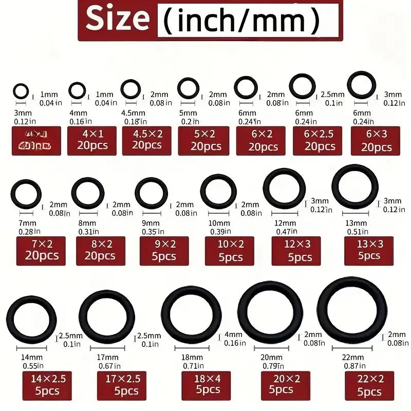 NBR O-ring Seal Oil Water Resistant Gasket Car SUV Motorcycle