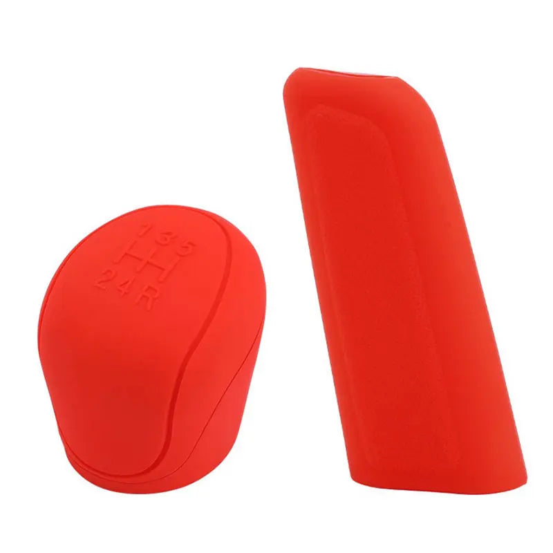 CMUniversal Car Gear Hand Shift Knob Cover Silicone Handbrake Zpaxo Red