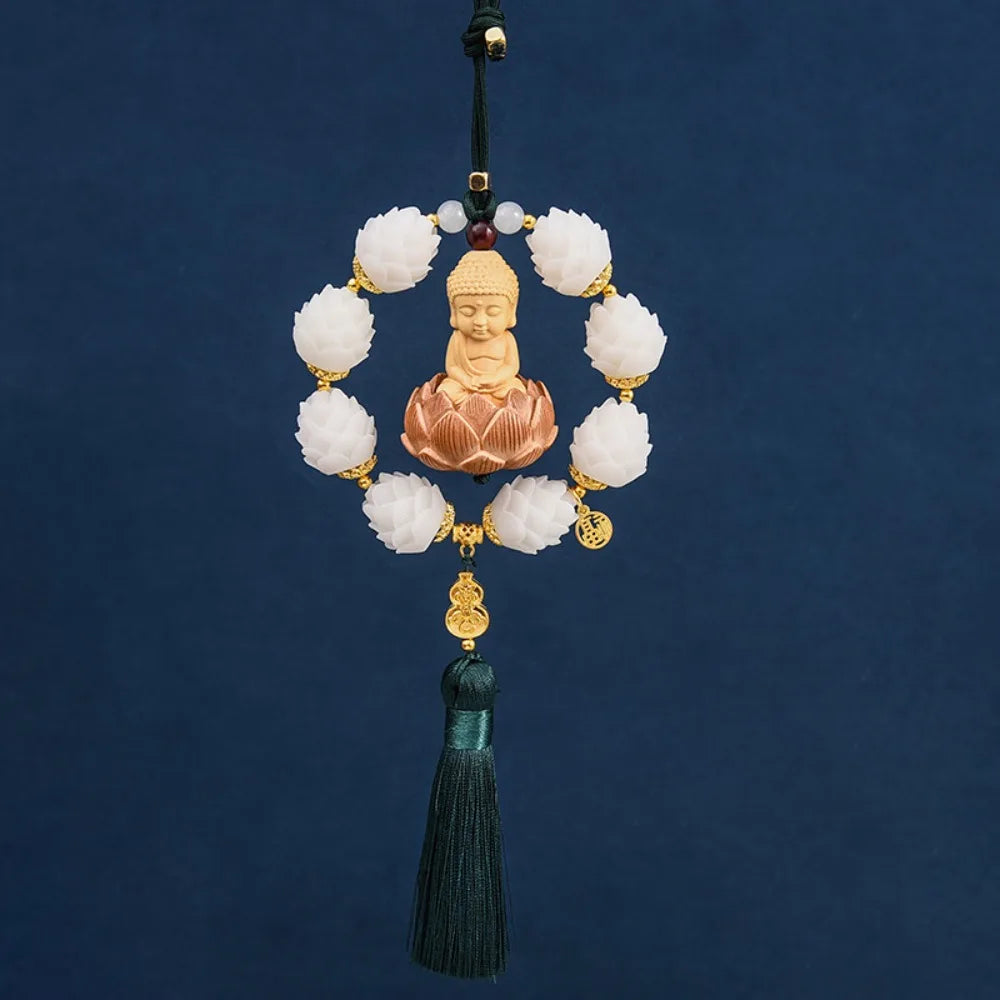 High-grade Circle Lotus Car Pendant Exquisite Good Luck Hanging Zpaxo Style 1