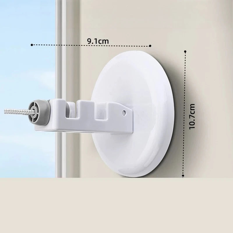 Suction cup clothesline indoor non perforated clothesline rack bathroom balcony retractable bathroom household clothesline Zpaxo