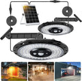Solar Pendant LED Lights Outdoor Shed Light Sun Chandelier Powered Zpaxo Double Heads-360LED 3000K-4500K-6000K China Mainland