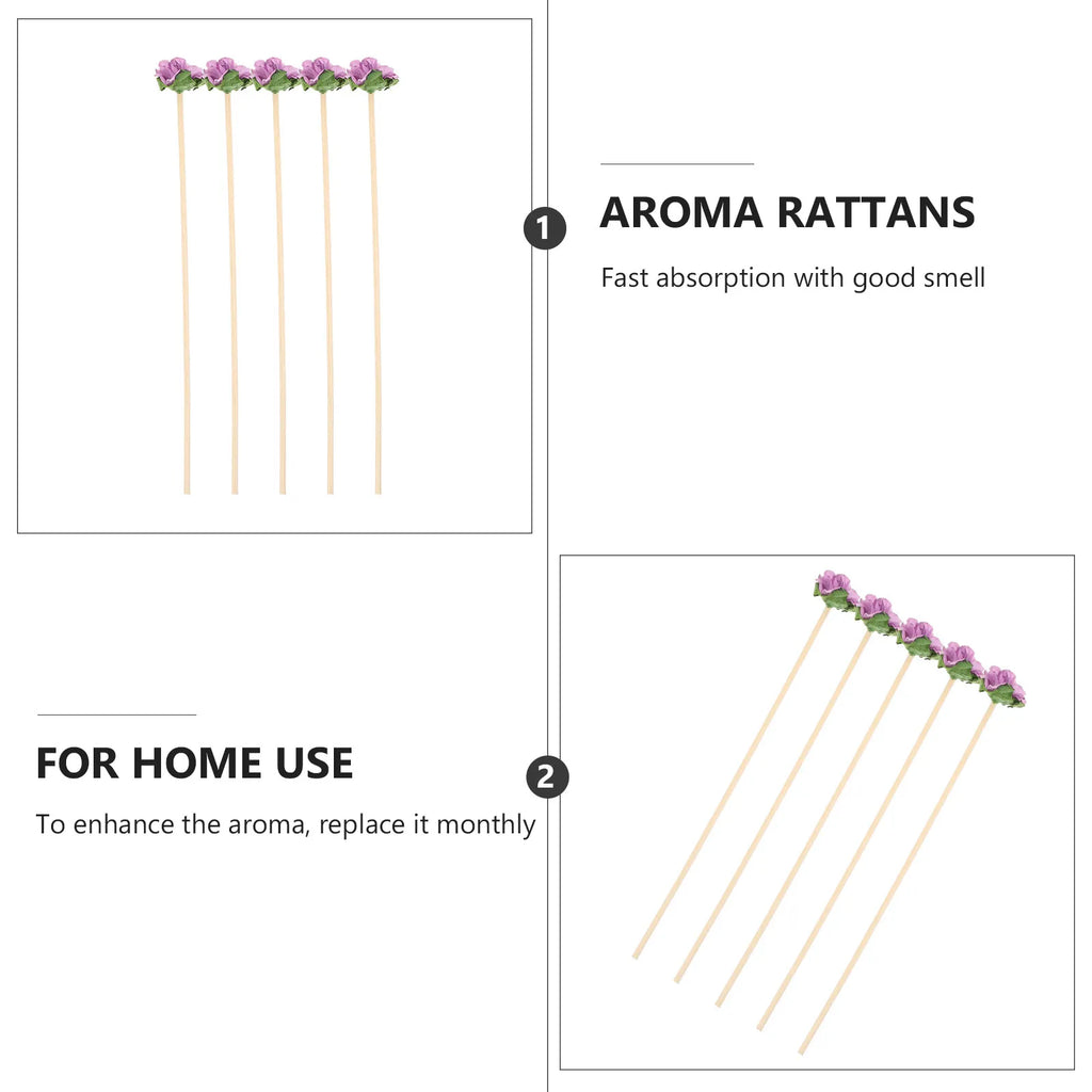 Vine Diffuser Sticks Aromatherapy Rattan Vines Rose Decor Fragrance