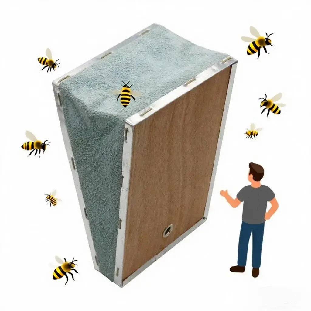 Bee Smoker Bellow PVC Leather Plywood Box Beekeeping Equipment