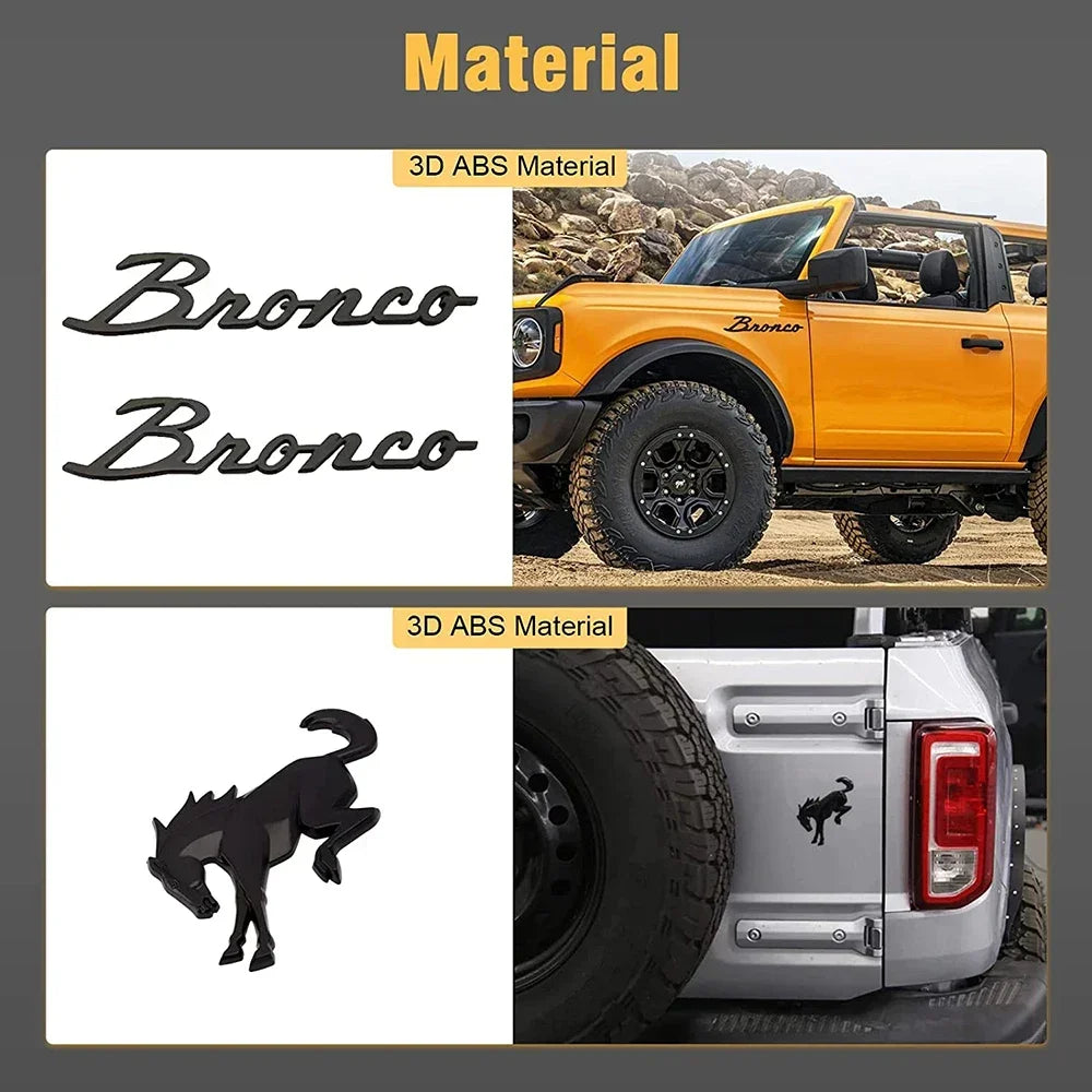 3D Ford Bronco Fender & Tailgate Emblem Badge 2021–2023