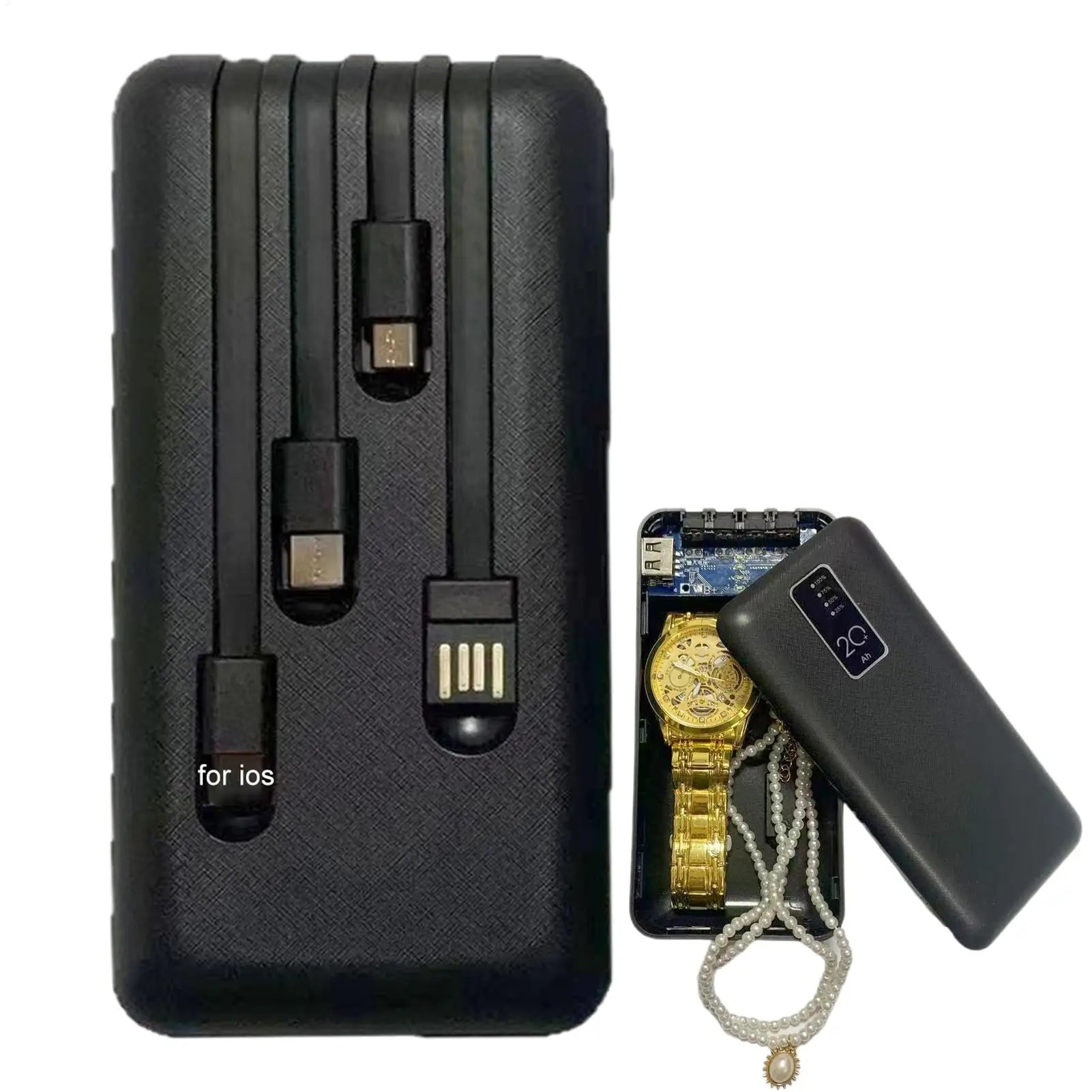 Fake Power Bank Hidding Storage Box Money Keys Cards Compartment
