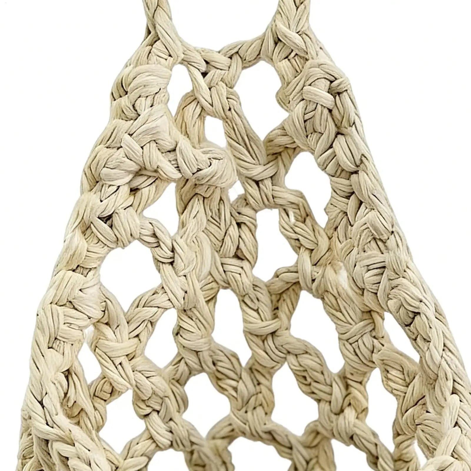 Boho Macrame Plant HangerBasket for Succulents Cotton Rope Woven Hanging Basket with Net Pouch Home Decoration Organizer Zpaxo
