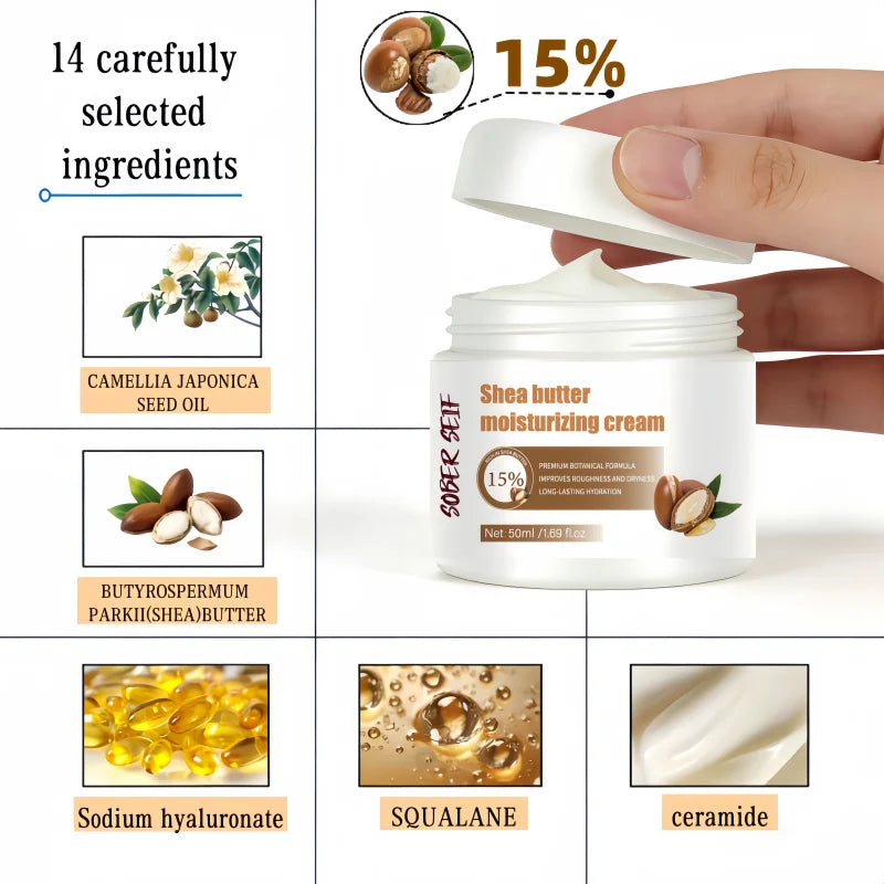 Hyaluronic Acid Shea Butter Skin Lotion 50ml Gentle Repair Sensitive Skin Hydrating Moisturizing Face Cream Zpaxo