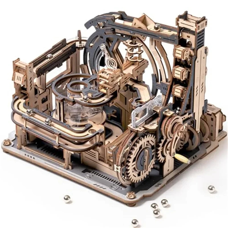 ROKR Marble Spaceport 3D Wooden Puzzle – 472-Piece Marble Run