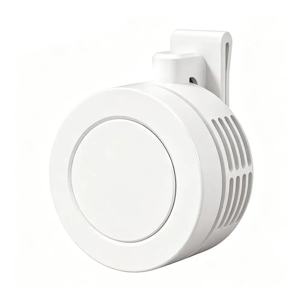900mah 3 Speeds Portable Mini Clip Fan Hanging Waist Neck Rechargeable Battery Air Cooling for Outdoor Work Hiking Travel ﻿ Zpaxo White